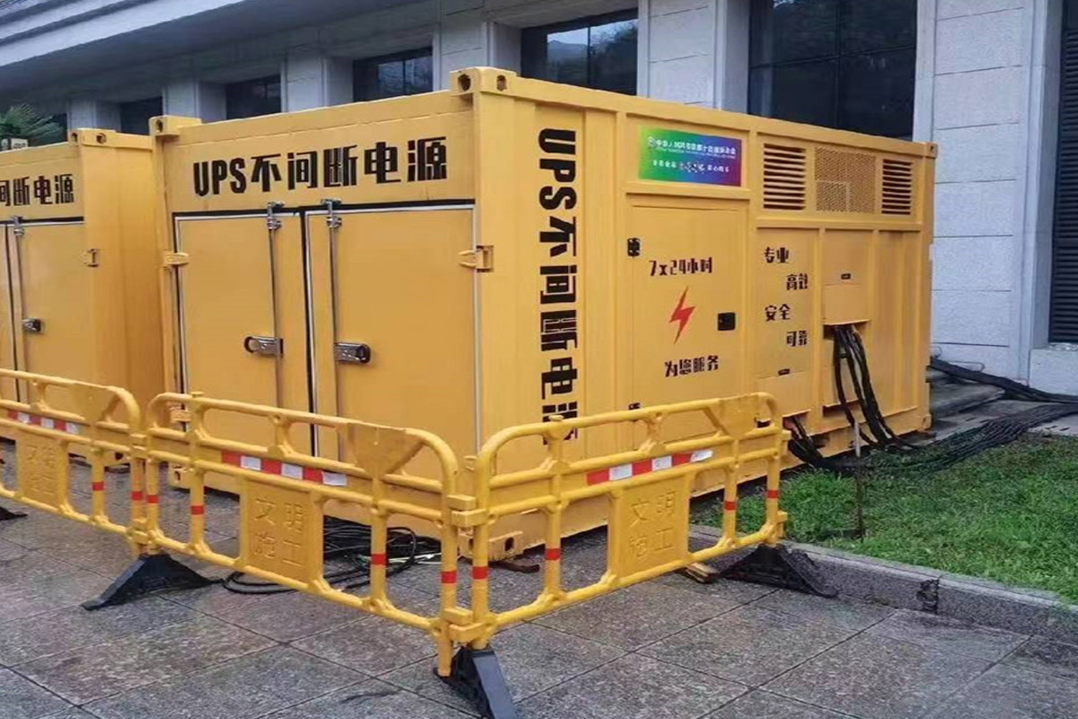 东湖发电机租赁施工现场